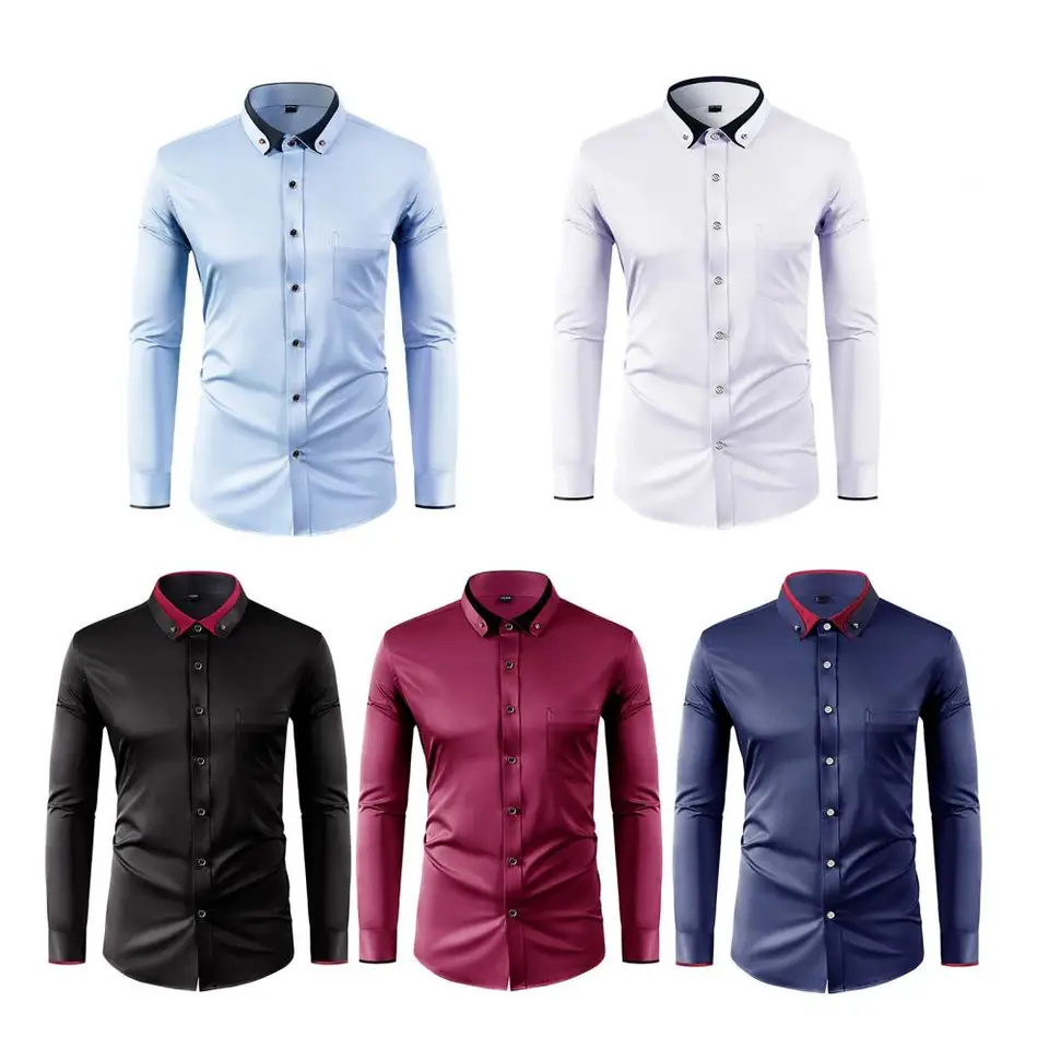 Men Formal Party Wear Shirt - 남성용 새 패션 순면 셔츠 캐주얼