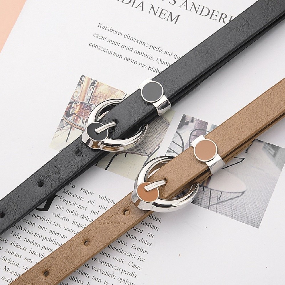 Formal Belt Leather Thin - 패션 합금 핀 버클 얇은 허리