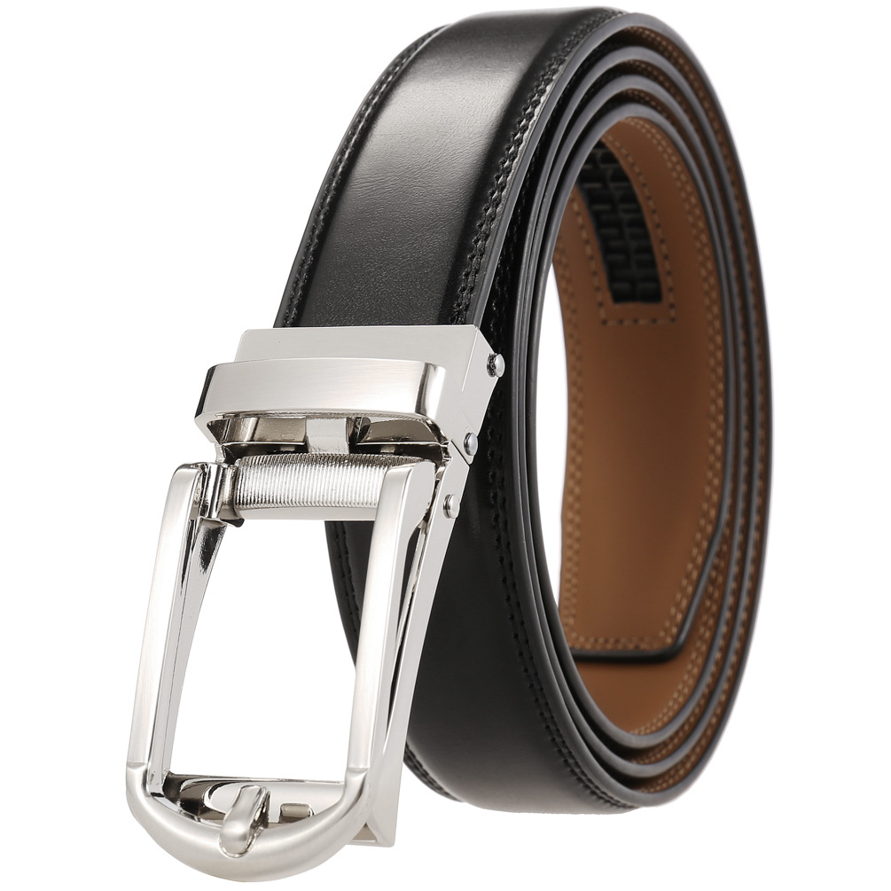 Formal Belt Leather Thin - 3-3.1cm 너비 카우 스킨 가죽 자동