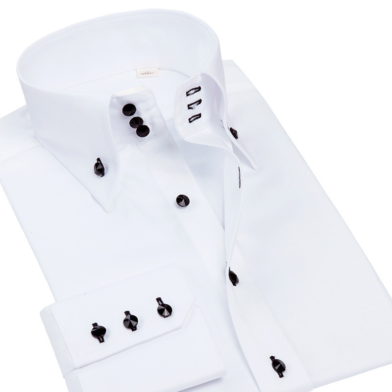 Men Formal Party Wear Shirt - 럭셔리 남성 슬림핏 드레스 셔츠, 크리스탈