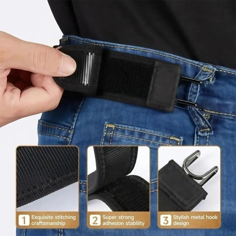 Men Formal Wear With Jeans - 유니섹스 버클리스 탄성 허리 벨트 조절