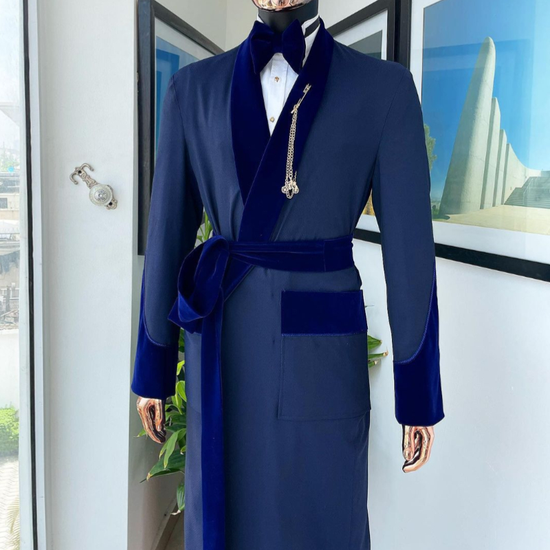 Formal Wear For Men In Wedding - 맞춤형 로얄 블루 남성용 세트 롱