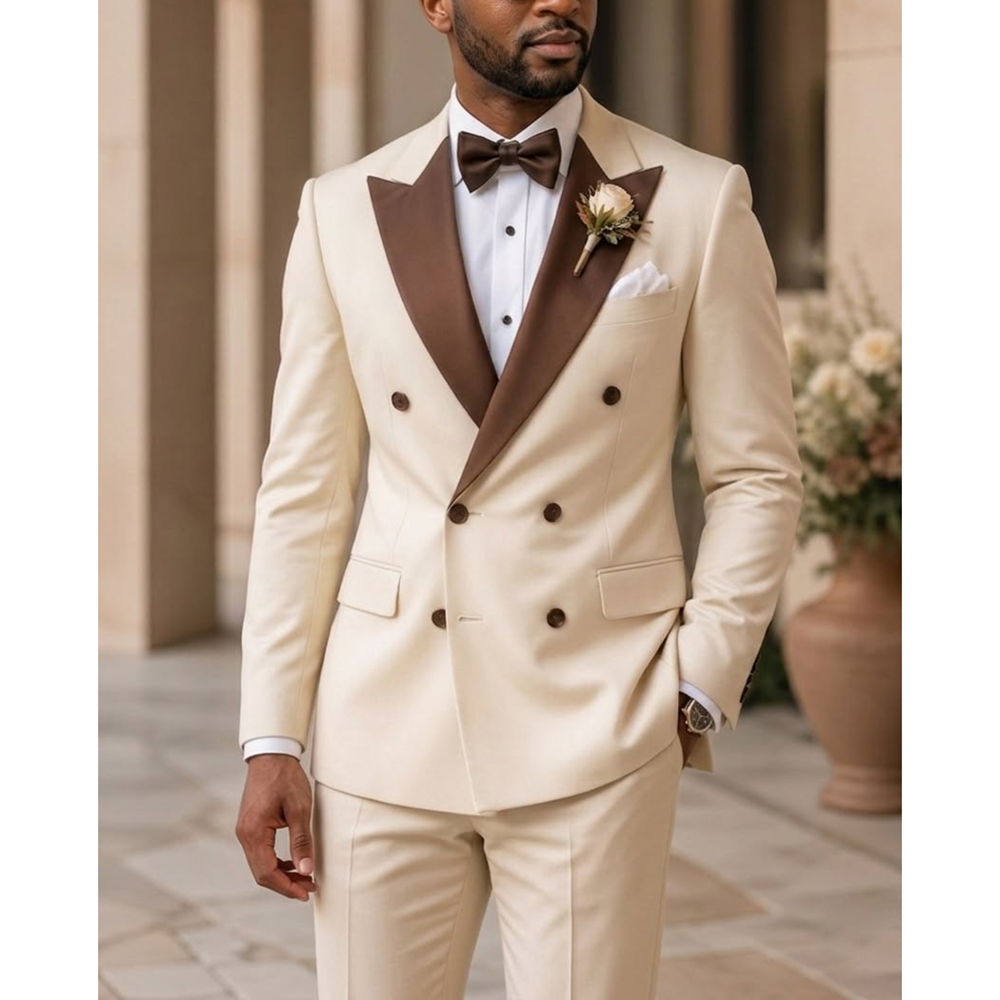 Formal Wear For Men In Wedding - 남성 더블 브레스티드 턱시도 수트 패션