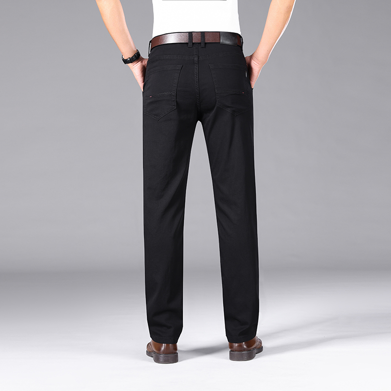 남성용 퓨어 블랙 청바지, 얇은 루즈 스트레이트 스트레 - Men Formal Wear With Jeans 리뷰 및 가격