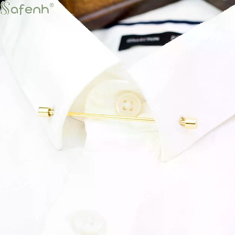 실린더 칼라 바 남성 셔츠 타이 핀 2피스 스크류 클래 - Men Formal Party Wear Shirt 리뷰 및 가격