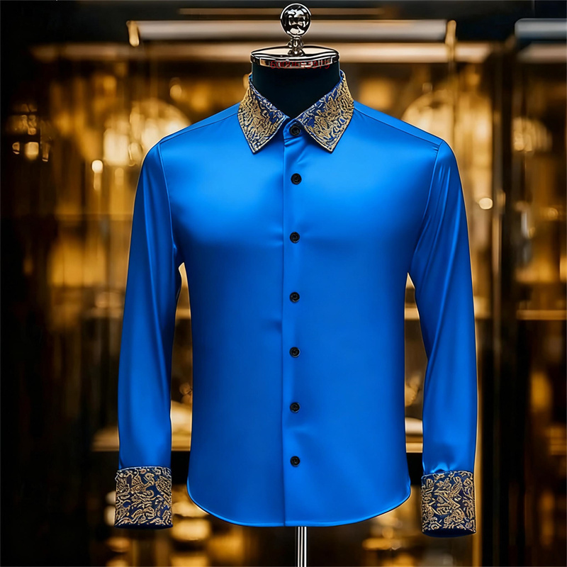 남성용 민족 스타일 정교한 꽃무늬 셔츠, 정장 셔츠,  - Men Formal Party Wear Shirt 리뷰 및 가격