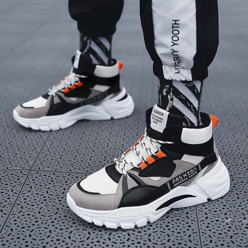 높은 최고 남성 스포츠 신발 통기성 메쉬 운동화 높은  - Men Formal Wear With Sneakers 리뷰 및 가격