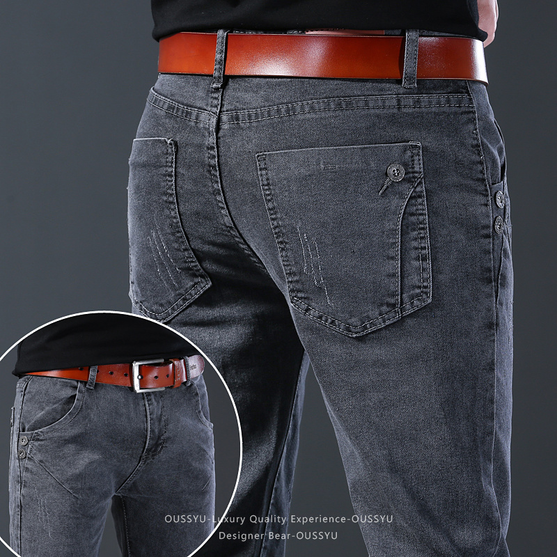 브랜드 의류 남성 탄성 슬림 레그 데님 청바지 캐주얼  - Men Formal Wear With Jeans 리뷰 및 가격