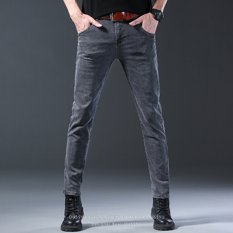 브랜드 의류 남성 탄성 슬림 레그 데님 청바지 캐주얼  - Men Formal Wear With Jeans 리뷰 및 가격