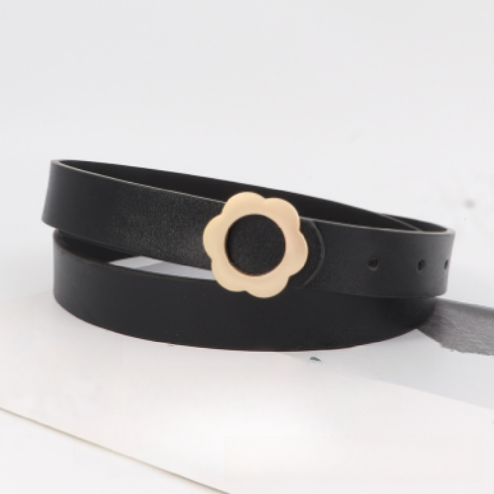 여성용 얇은 PU 가죽 벨트, 플로럴 모티브 합금 버클 - Formal Belt Leather Thin 리뷰 및 가격