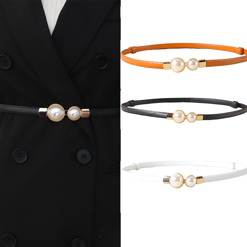 우아한 빈티지 진주 허리 체인 얇은 벨트 여성용 한국  - Formal Belt Leather Thin 리뷰 및 가격