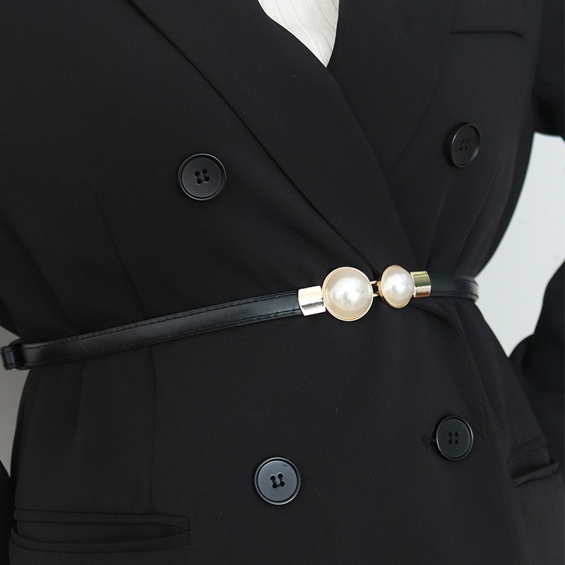 우아한 빈티지 진주 허리 체인 얇은 벨트 여성용 한국  - Formal Belt Leather Thin 리뷰 및 가격