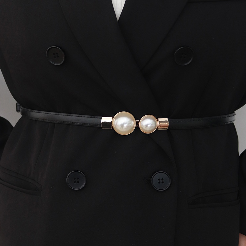 우아한 빈티지 진주 허리 체인 얇은 벨트 여성용 한국  - Formal Belt Leather Thin 리뷰 및 가격