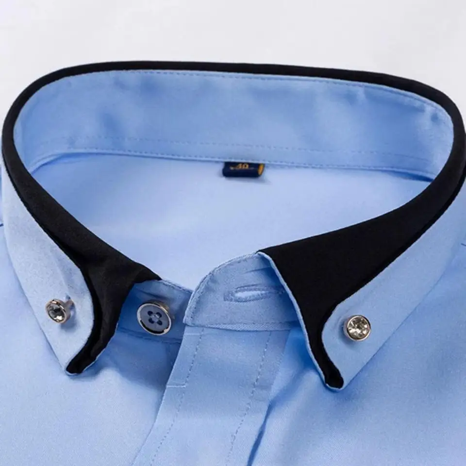 남성용 새 패션 순면 셔츠 캐주얼 긴팔 슬림 파티 드레 - Men Formal Party Wear Shirt 리뷰 및 가격