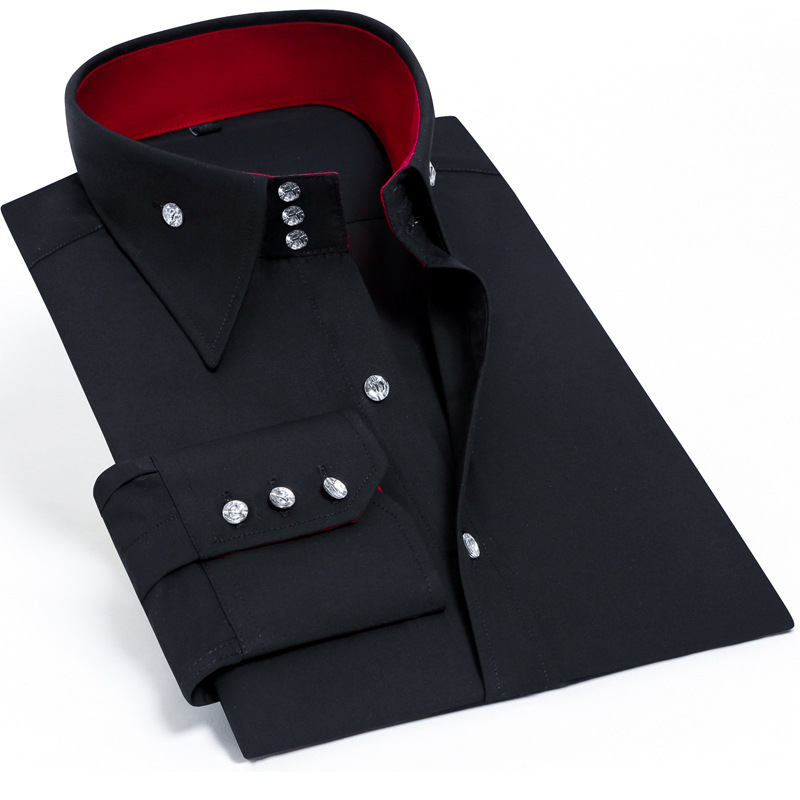 럭셔리 남성 슬림핏 드레스 셔츠, 크리스탈 라인스톤 버 - Men Formal Party Wear Shirt 리뷰 및 가격