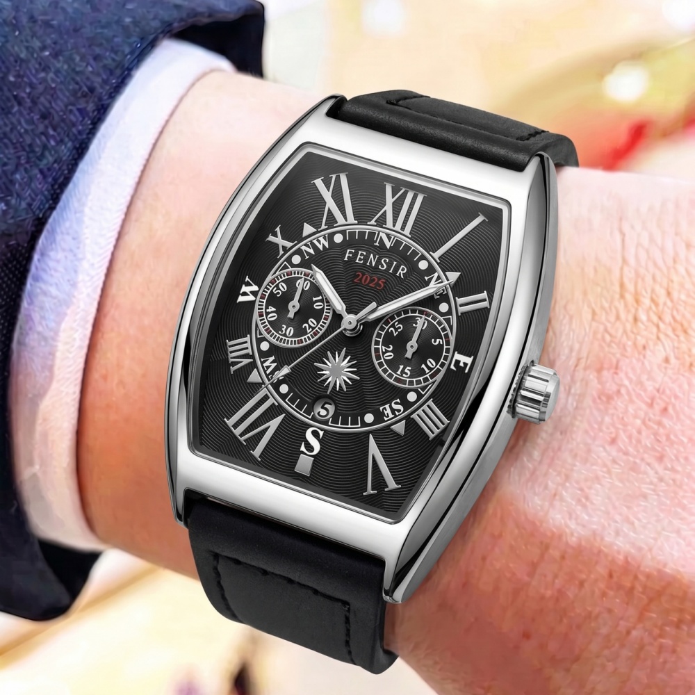 배럴형 쿼츠 무브먼트, 빈티지 로마 숫자 다이얼, 방수 - High End Men'S Formal Wear 리뷰 및 가격