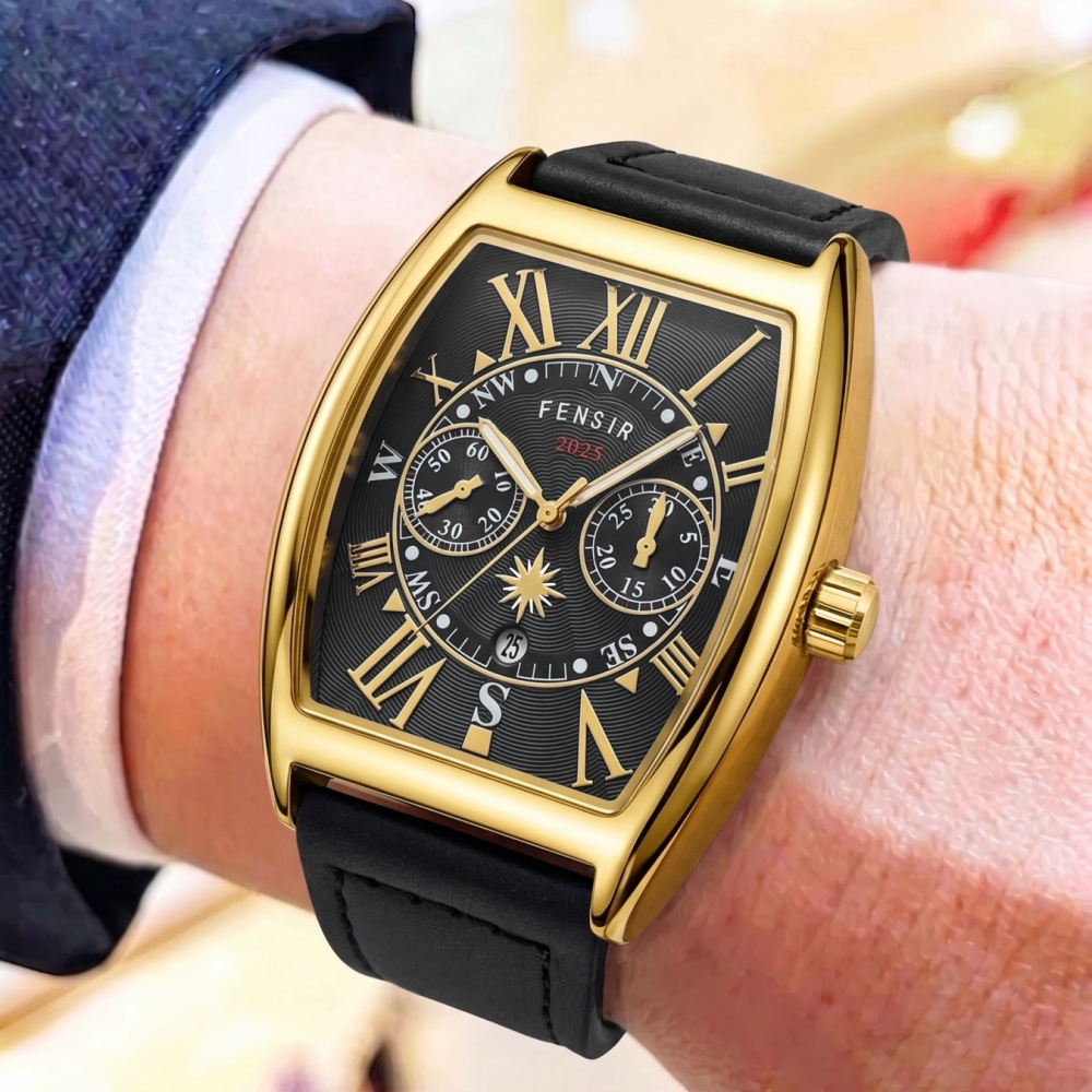 배럴형 쿼츠 무브먼트, 빈티지 로마 숫자 다이얼, 방수 - High End Men'S Formal Wear 리뷰 및 가격