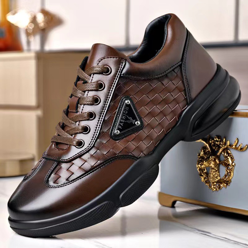 새로운 남성 가죽 신발 플랫폼 통기성 캐주얼 신발 여름 - Men Formal Wear With Sneakers 리뷰 및 가격